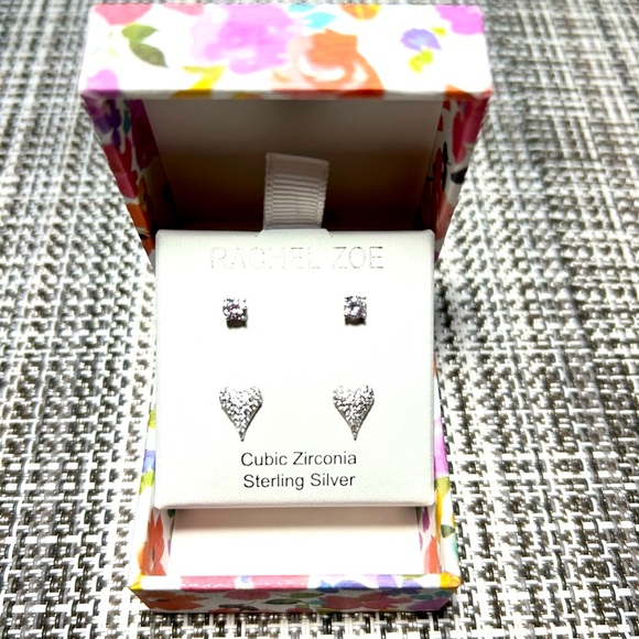 Rachel Zoe Jewelry Rachel Zoe Brand New 2 Pairs Of Gold Toned Stud